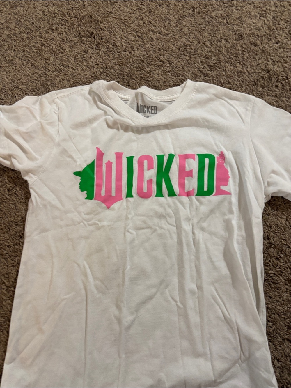 Wicked Graphic Kids Short Sleeve Tee - White with Pink & Green